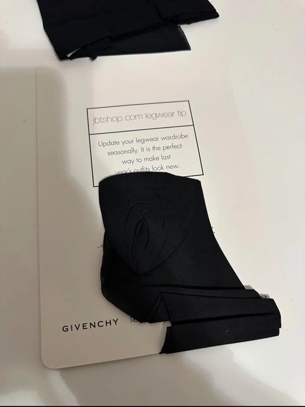 Givenchy Plus Size Pantyhose 1X/2X Jet Black 15 Denier Control Top NIP